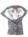 XMWEALTHY Unisex Infant Swaddle Blankets Soft Thick Fleece Knit Baby Girls Boys Stroller Wraps Baby Accessory Grey