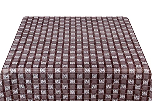 Image of The Furnishing Tree Waterproof Square Shaped Center Table Cover Size 40x40 inches with White Border Lace