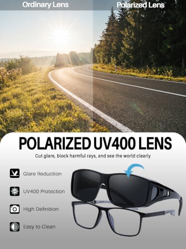 Image of IGnaef Fit Over Sunglasses for Men Polarized Wrap Around glasses with UV Protection IF0312