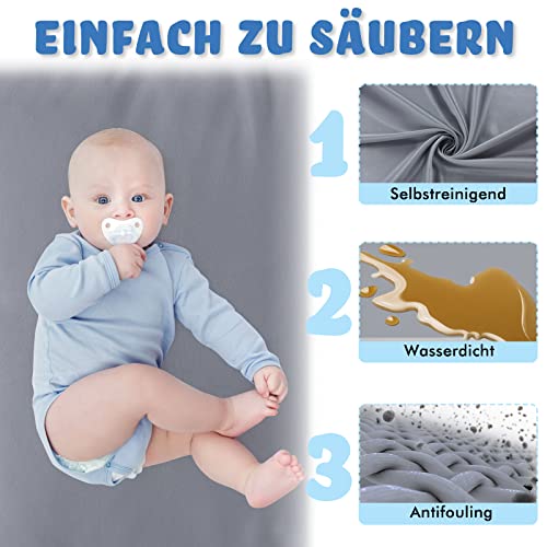 NAIZY Box Baby XXL grondbox 200 x 180 cm, kruiprooster met ademend net en antislip basis, voor kinderen, binnen en… - Image 7