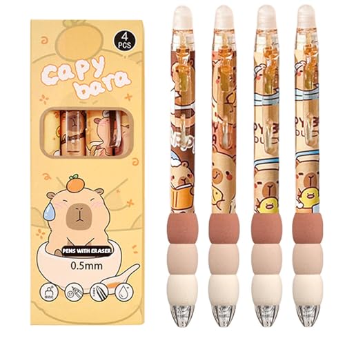 Bolígrafos de gel Grunlienus con tinta negra fina 0.5 mm 4 pack miniatura 1
