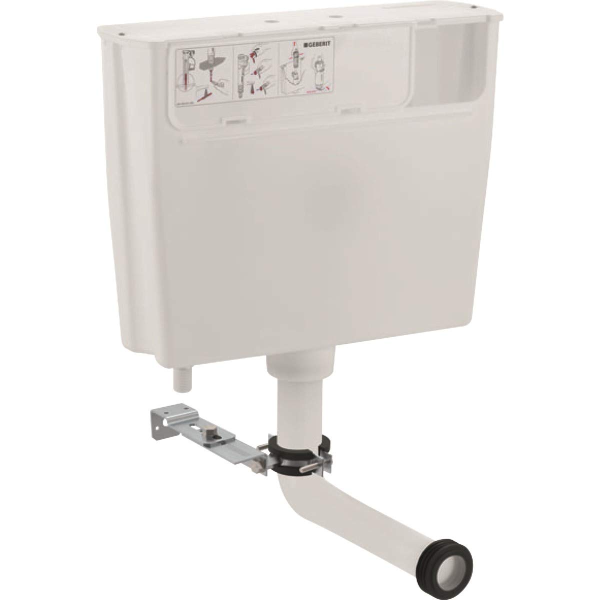 Geberit White Low Height Furniture Concealed Toilet Cistern Front Access Bathroom