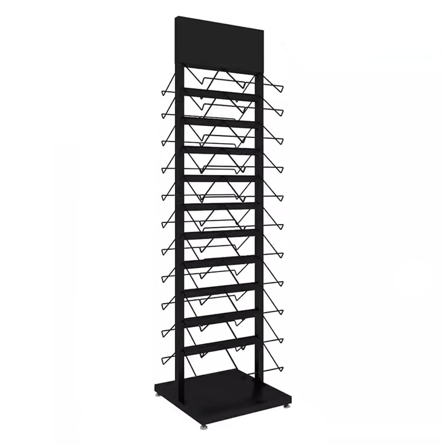 Double-Side Wooden Boards Display Stand for Factory/Retail Store/Furniture Showroom/Exhibition Halls, 66.9in Tall Tile Sample Holder, Saving Space(45x40x170cm)