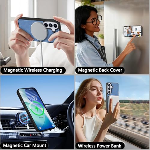 BLISLIAR Wallet Case for Samsung Galaxy S26 with Card Holder/Crossbody Wallet/Strap| RFID Blocking | Magnetic | Kickstand | Detachable | PU Leather Phone Case for Galaxy S26,6.3 in,Sky Blue by BLISLIAR - Used condition - Image 7