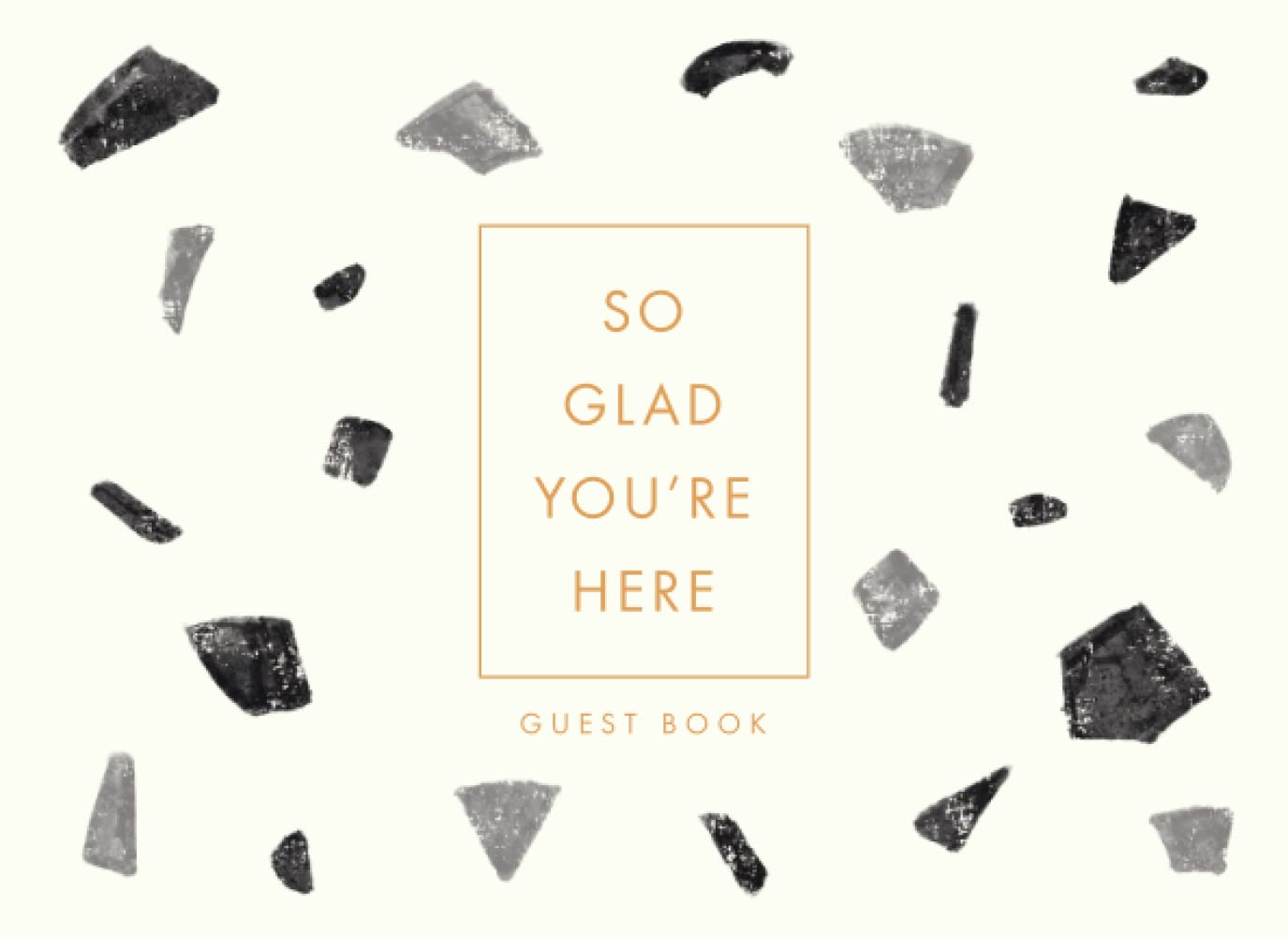 Welcome Visitor Guest Book: Welcome Book for Airbnb, Vacation Home Rental, VRBO, Bed and Breakfast, Beach House, Lake Cabin, Mountain Cottage and Desert Villa - Modern Black and White Terrazzo Design