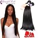 8A Brazilian Virgin Hair Straight (12" 14" 16") 100% Unprocessed Brazilian Straight Virgin Hair Extensions Human Hair Bundles Natural Black Remy Hair Extension Brazilian Human Hair Bundle Deals