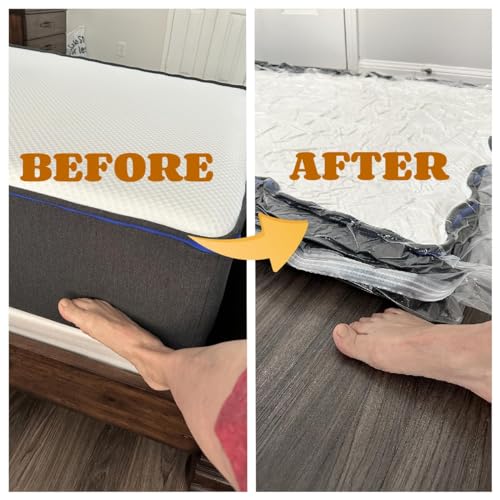 WORKKOOL Vakuumversiegelte Beutel für Lagerung von Matratzen, Vakuum-Matratzenbeutel für Umzug, Platzsparende Vakuumbeutel mit Staub- und Feuchtigkeitsbeständigem (für Matratze 140/150/160 * 200cm)…