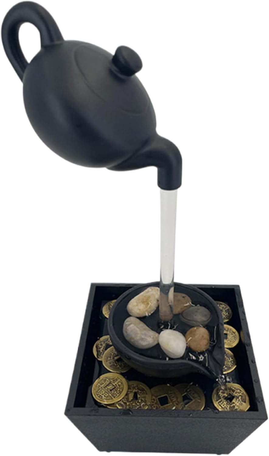 Desktop Fountain,Floating Teapot Fountain,11 Inch USB and Battery