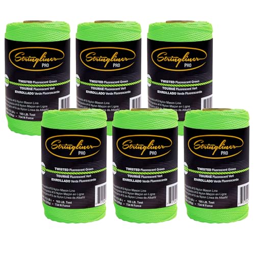 35415 Mason’s Line Replacement Rolls – 1/2 Lb. #18 Construction Replacement Roll Twisted FL Green 540'. (6 Pack) miniatura 1