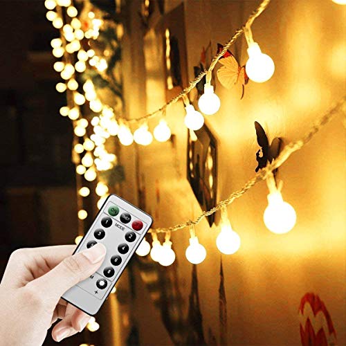 Luces de hadas: con pilas, 8 modos, control remoto Cover