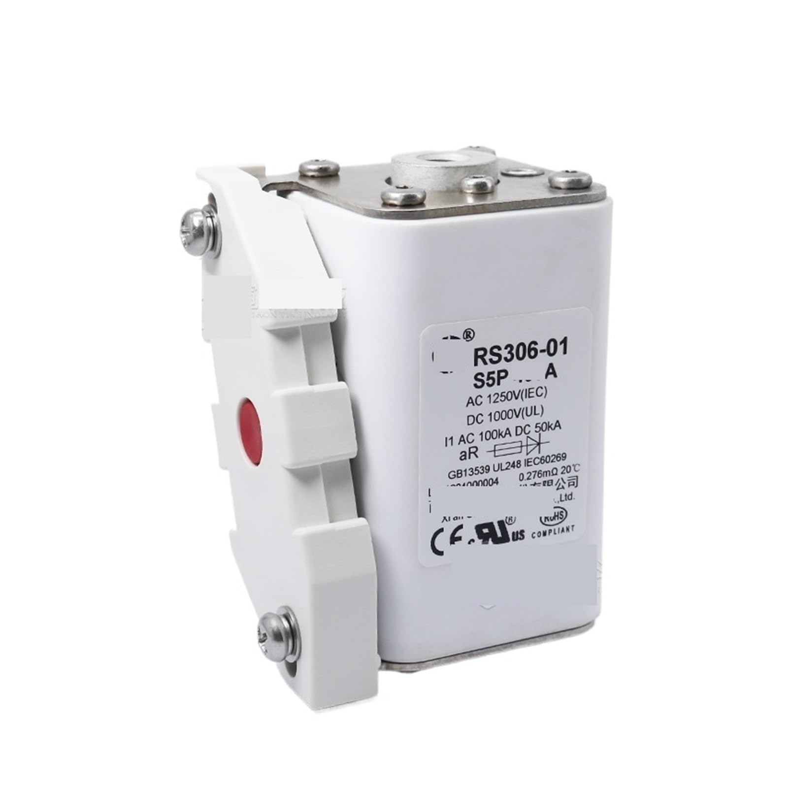 Bezpiecznik RS306-01-S5P-D bezpiecznik wysokiego napięcia 1250 V szybkie bezpieczniki samochodowe (RS306-01-S5P-D 63A 1250V)