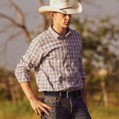 Image of Wrangler Men's Leather Belt without Buckle, 38mm Casual Wait Belt Strap for Jeans, Gift for Men
