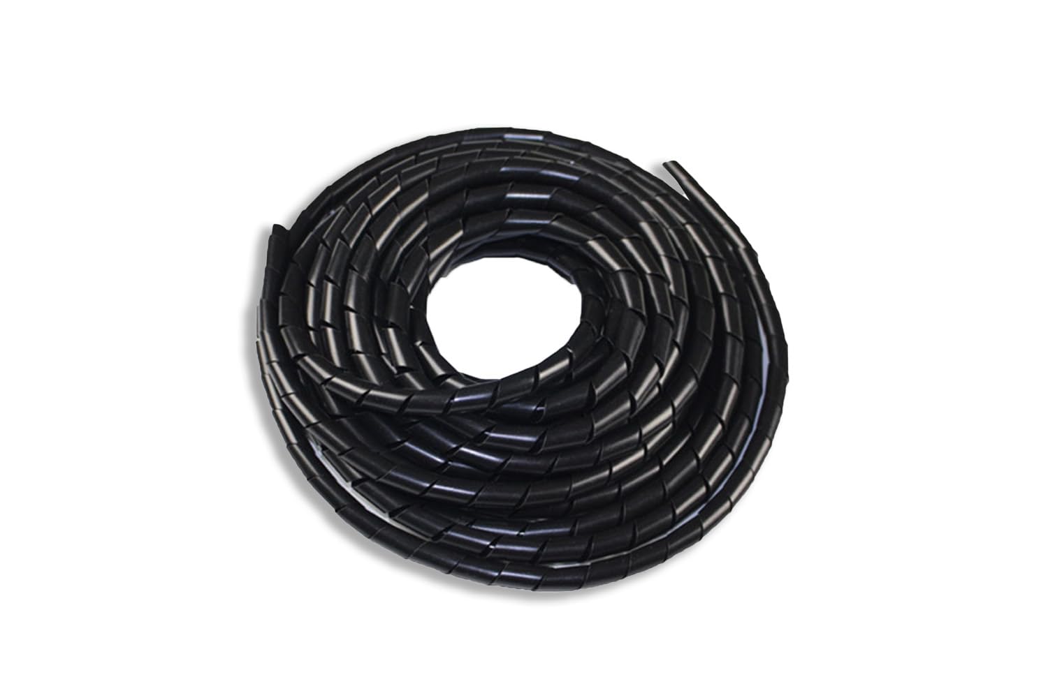 GLOBOMOTIVE PE Spiral Cable Sleeve– Spiral Zip Wrap, Hider & Concealer for Desktop PC, TV, Office, Home Theater, Cable Management, Cord Organizer, Wire Cover | 25 Meter, Black (12 mm)