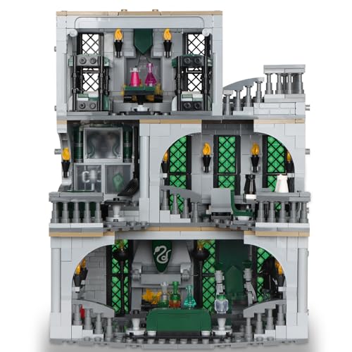 Image of Vziimo Common Room and Dorm Building Set, MOC Slthrin House Model Kit from The Movie, Collectible Idea Hary Gift for Teens Adults 14+ (1388pcs)