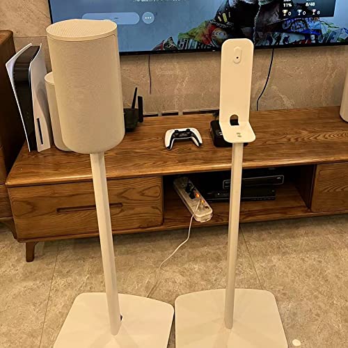 Growalleter Suporte de Alto-Falante para Sony HT-A9, 2 Unidades com Gerenciamento de Cabos, Branco