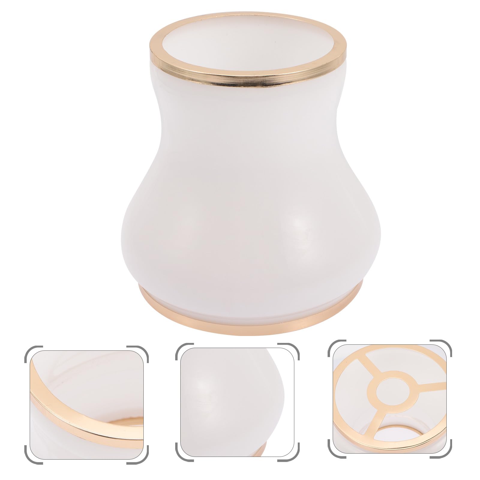 TIDTALEO Paralume in Vetro Bianco per Lampada da Interno E14 Coprilampada Piccolo Foro 3 CM Sostituzione Vetro per Lampada da Soffitto e Applique Accessorio Illuminazione Casa