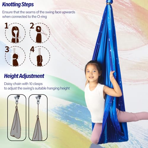 Yatoco YS-001 Sensory Swing For Kids & Adults Holds Up To 300Lbs Indoor & Outdoor Double Layer Therapy Cuddle Swing thumb #5