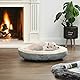 Feandrea Hundebett, Hundekorb, Katzenbett, Donut, rund, Ø 65 cm, grau PGW65G