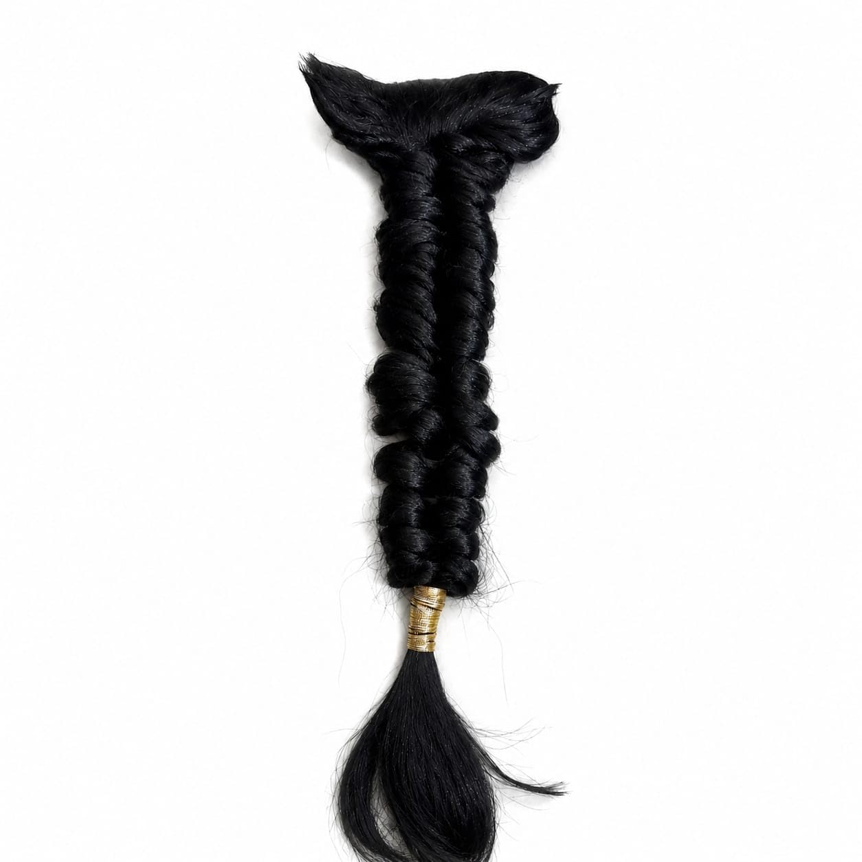 Women's Black Messy Braided Hair Extension with Clip | Long Synthetic Hair Braid | Natural Look | Soft & Lightweight (black) pack of 1-image-21