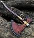 HandSmith™ God of War Kraatos - Handmade Leviiathan Axe with Genuine Leather Sheath, Cosplay Armor, Prop, Replica, Costume Weapon