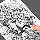 LEMLIN 4 Stück Sketch Wiping Pen, Erase Schwamm Tool mit 40 Ersatzköpfen, Sketch Wischer, Sketch Trimmer Set, Künstlerbedarf, zum Malen, Mischen und Glätten von Pastellkreiden