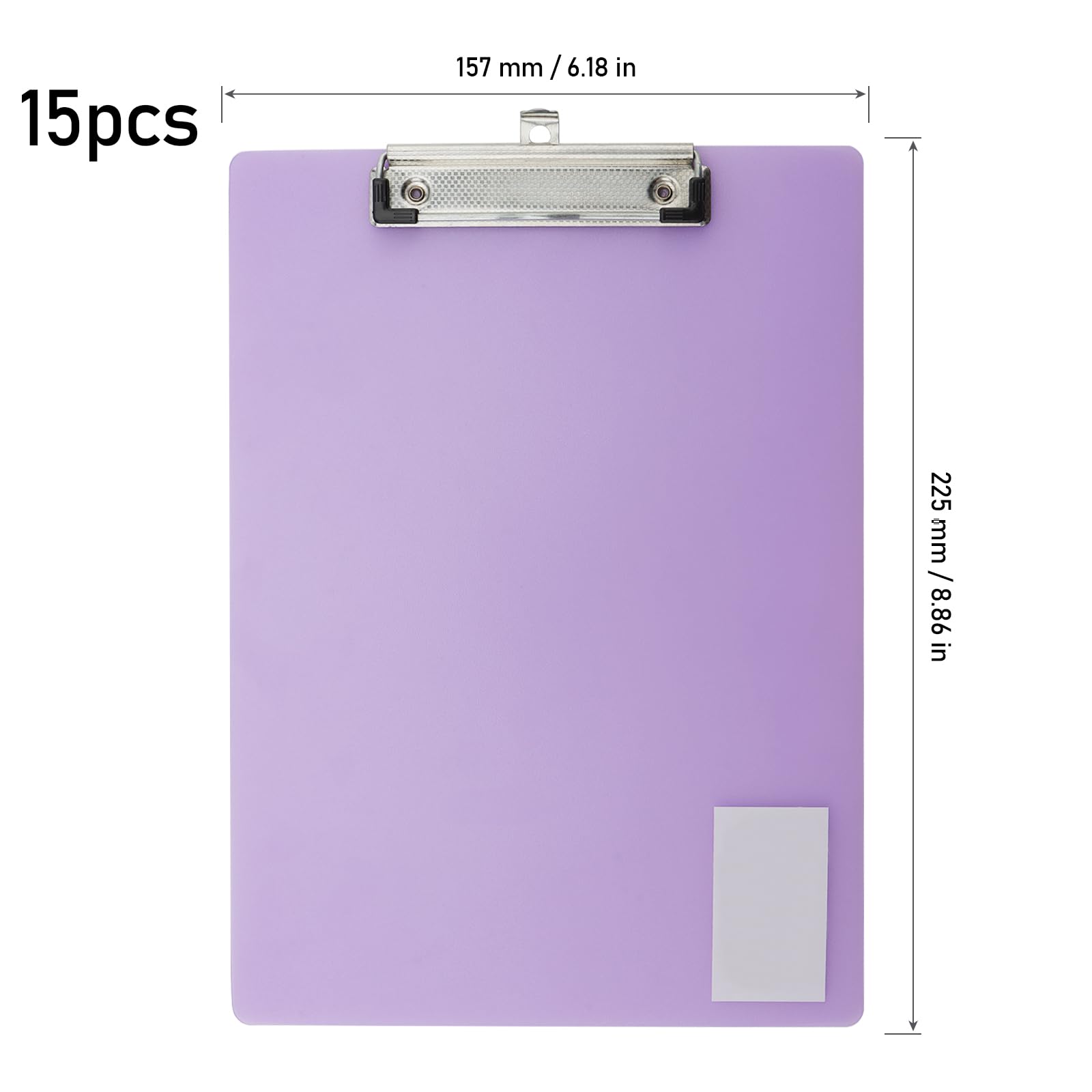 MOUYAT 15 Pack A5 Clipbboard, 22.5 x 15.7cm Transparent Plastic A5 Clipbboard - Image 2