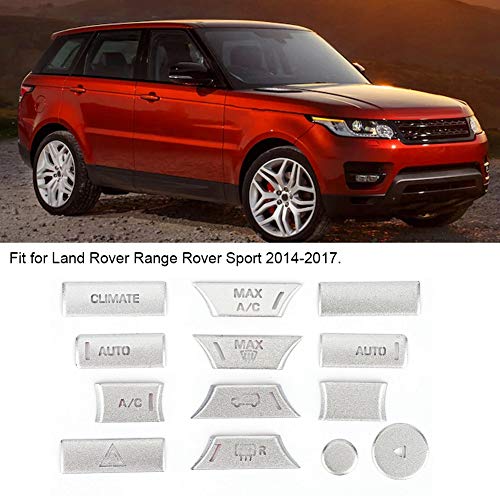 Image of Air Conditioner Trim, 13pcs Car Air Conditioner Button Patch Trim Fit for Land Rover Range Rover Sport 2014-2017