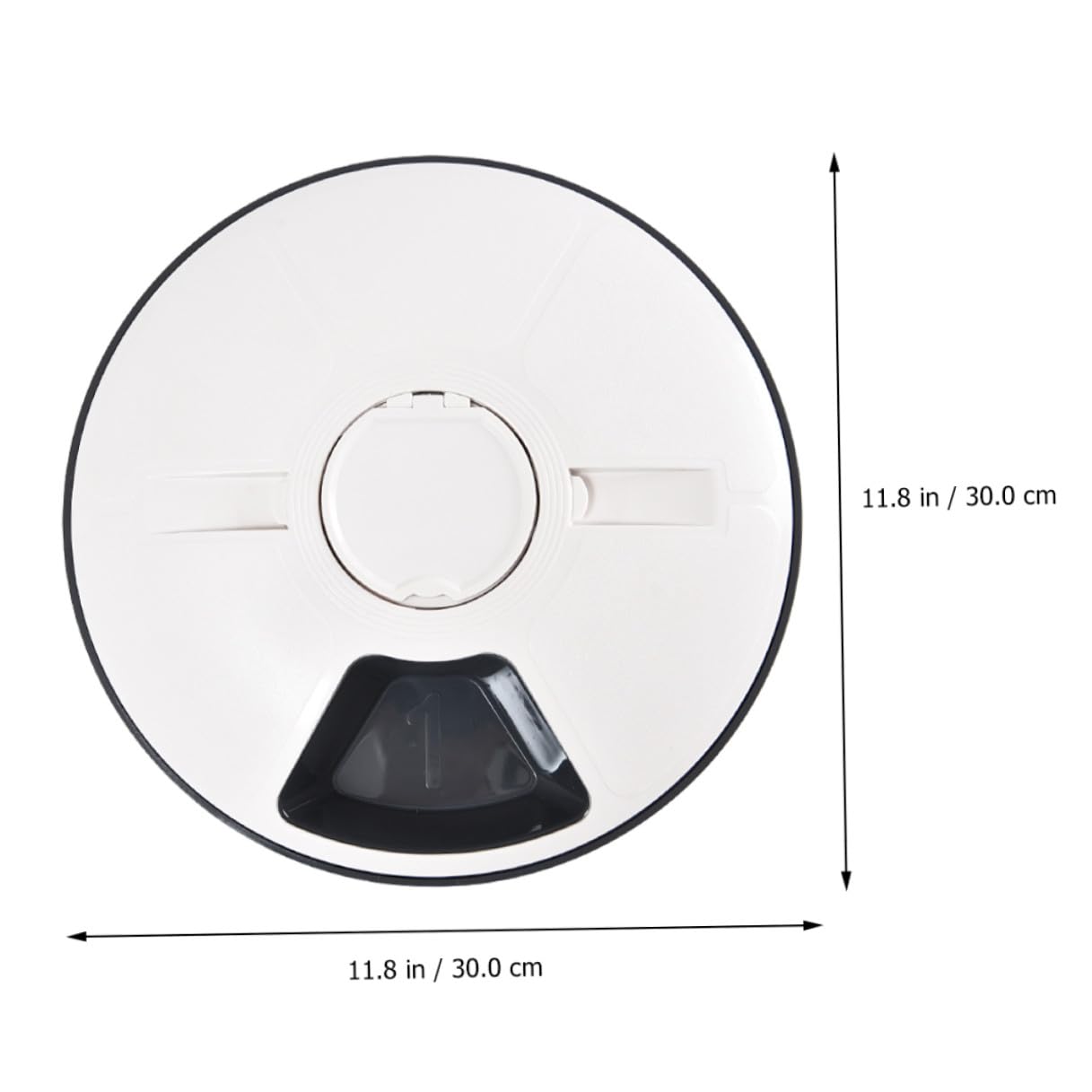 Comedero Automático para Mascotas Temporizador 6 Comidas | Capacidad 90g, Acabado Negro Abs, Base Antideslizante y Diseño Desmontable, Cabe en Esquina