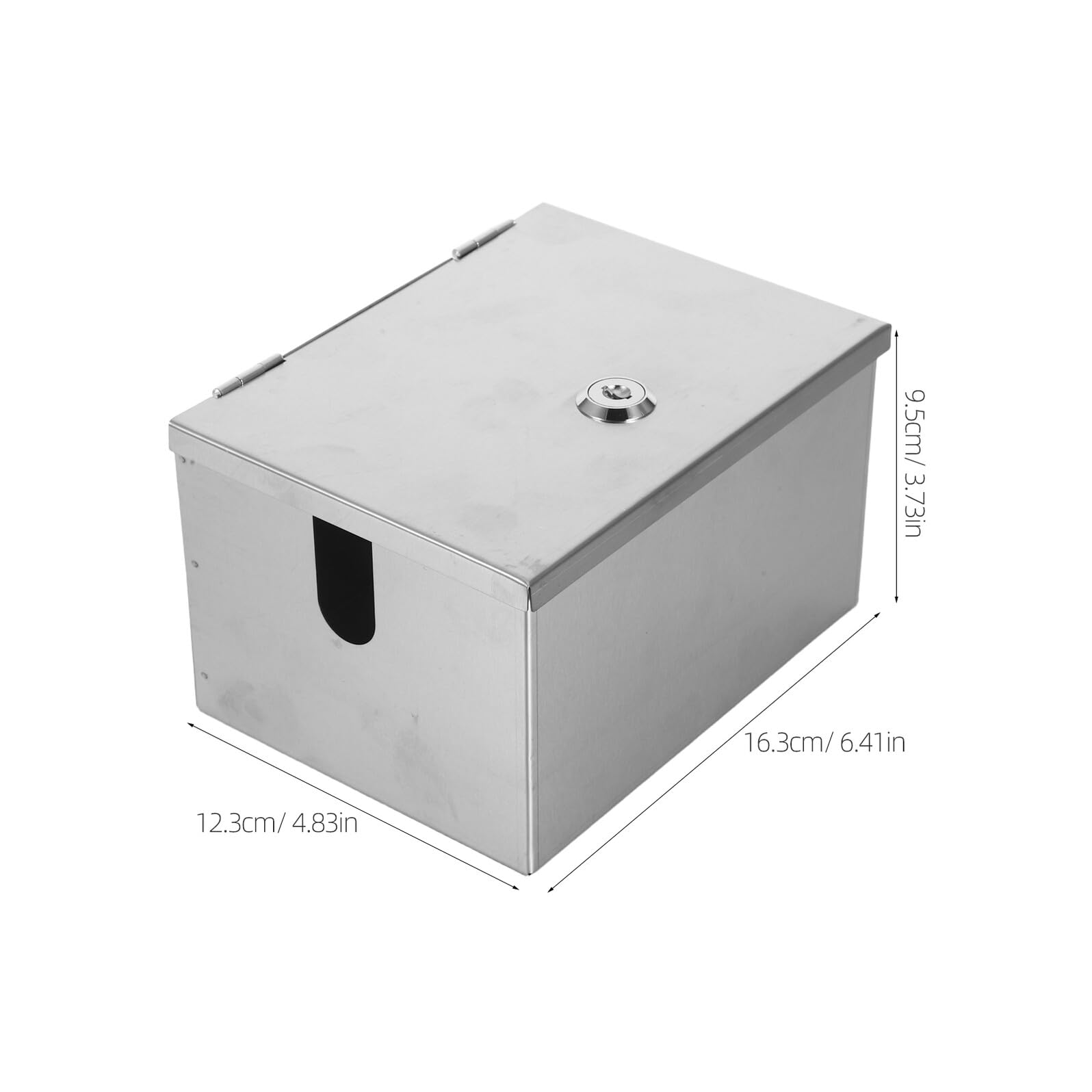 Ipetboom Caja Protectora Sistema Antirrobo y Cerradura para Enchufes Eléctricos para de Acero Inoxidable Adecuado para Patios y Escuelas