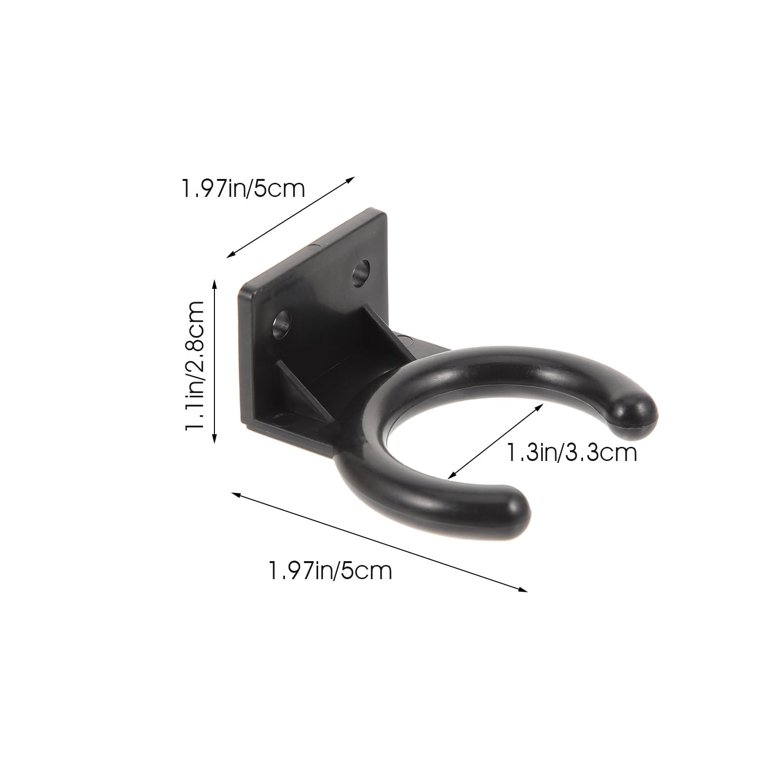 Homoyoyo Crochets Suspendre Maintien Ferme Lot de 4 pour Microphone en Plastique Noir Petit Format Maison ou L'hôtel