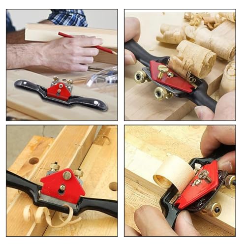 Yuiturt Schweifhobel für Holz, Verstellbarer Schabhobel mit 4 Ersatzklingen, Hochwertiger Handhobel für präzise Holzbearbeitung, Ergonomisches Design für bessere Kontrolle und Komfort beim Schnitzen