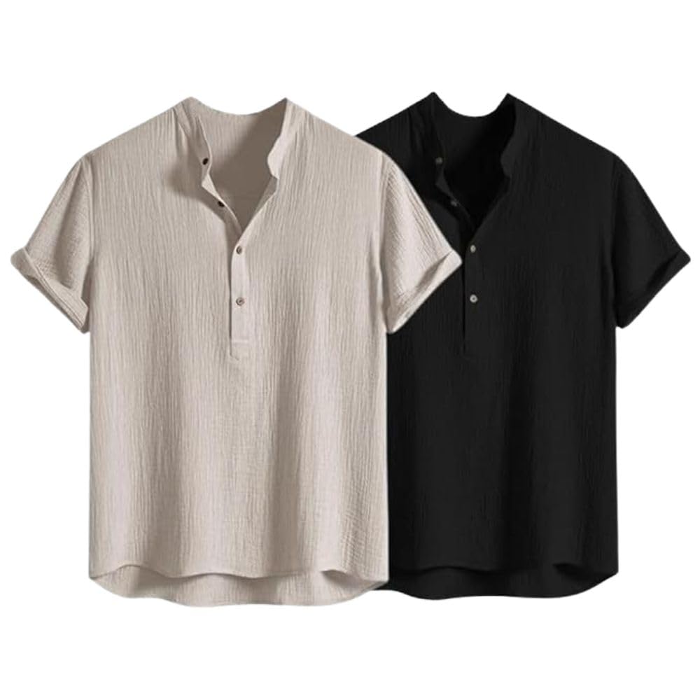 Men's Half Sleeve Casual Plain T-Shirt – Stylish & Comfortable (Available in Plus Size and Combo Pack of 2)