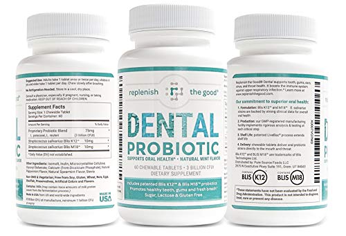 Replenish the Good Dental Probiotic | Vegan Supplements w/BLIS K12 & M18 | Boosts Oral Health | Fights Bad Breath… - Image 3