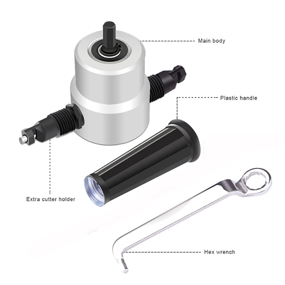 Nibbler Cutter 360 Gradi Regolabile Power Drill Kit Strumenti di Taglio