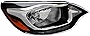 Gold Shrine For Kia Rio Sedan EX/LX Headlight Lamp 2012 2013 2014 2015 2016 2017 Halogen Passenger Right Side