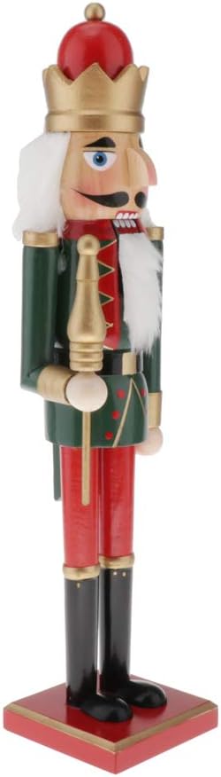 Vintage 50cm Wooden Nutcracker Soldier Puppet Doll Home Decor - Festive Christmas Nutcracker Collectible Wood Figure - Handmade Classic Soldier Puppet Toy - Style3