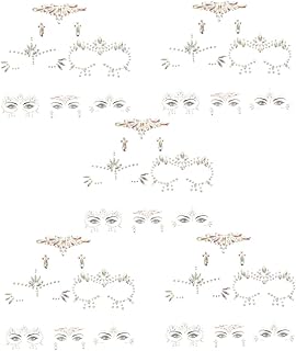 Abaodam 15 Folhas Adesivo De Gemas De Rosto Luminoso Tatuagens De Gemas De Rosto Jóias De Rosto Jóias De Tatuagem Adesivos De Tatuagem Gemas De Rosto Fluorescentes Tatuagens De