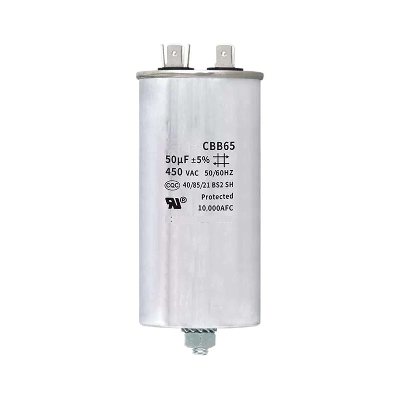 1 Condensador de Aire Acondicionado CBB65 con Tornillo (Parte Inferior, 5 UF, 10 UF, 15 UF, 20 UF, 25 UF, 30 UF, 35 UF, 40 UF, 50 UF, 60 UF, 70 UF, 80 UF, 100 UF, 450 V)(CBB65 8UF)