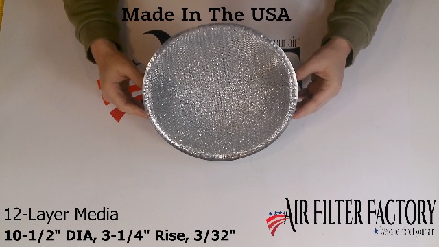 RRF0903 Round Aluminum Grease Filter – 9-1/2" Replacement For 99010042