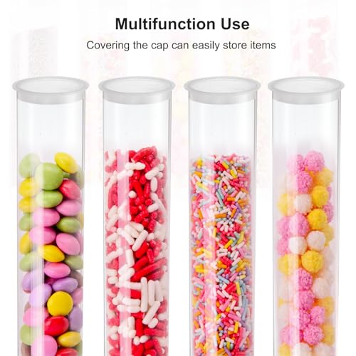 Image of PATIKIL 5.9 inch L x 1.7 inch Dia Clear Storage Tubes, 3Pcs PC Plastic Transparent Hollow Round Rigid Tube with Cap for Beads Bath Salt Container Wedding Party Favors (Pack of 2)