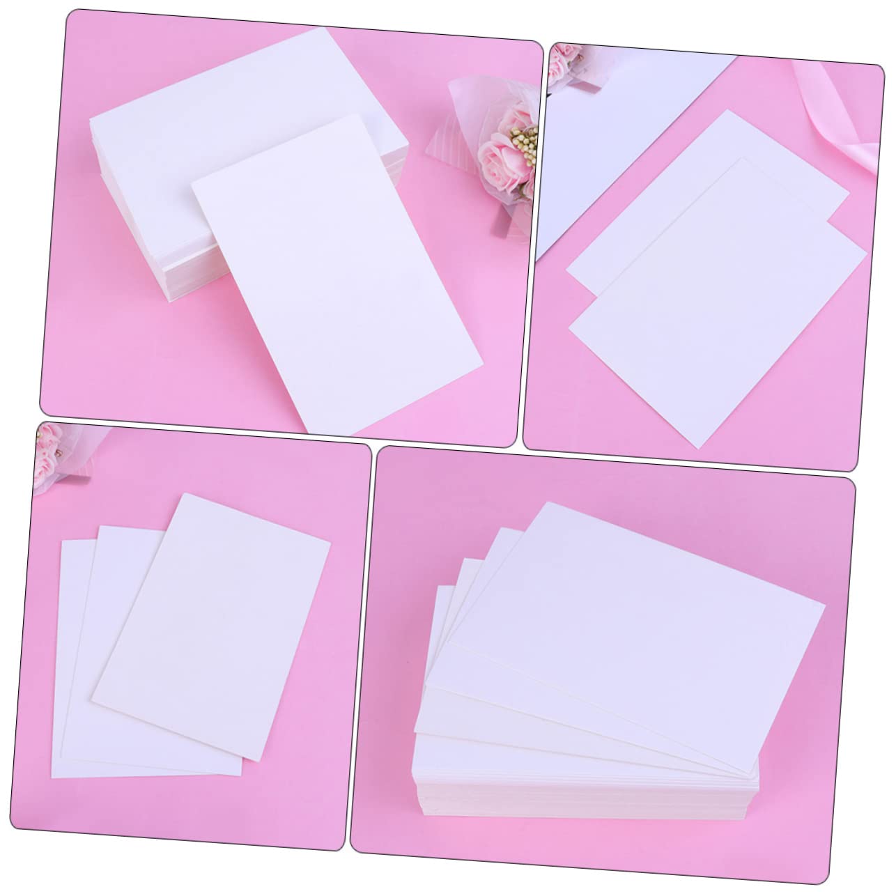 DOITOOL 200 Pezzi biglietto di auguri fai da te bigliettini natale cartoncini natale bigliettino annata saluto carte graffiti ispessite biglietti d'auguri vuoti carta kraft bianca