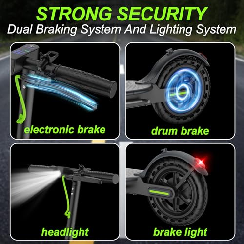 Image of Aovowheel Electric Scooter for Adults, Folding E Scooter with 350W /500W Motor 16 /24 Mph Top Speed, Max 19-23 Miles Long Range, 8.5'' /10'' /14''Tires Commuting Scooters with Dual Brakes System, APP