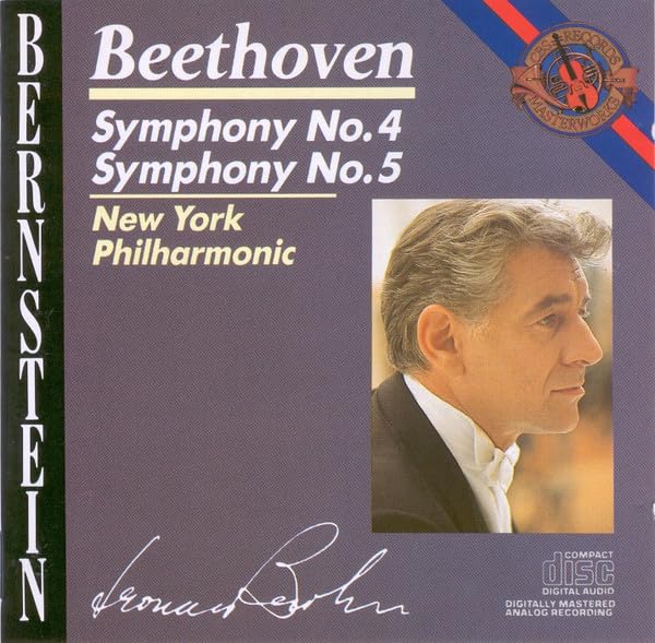 beethoven symphony no. 4, no. 5, l.bernstein new york philharmonic [Audio CD]