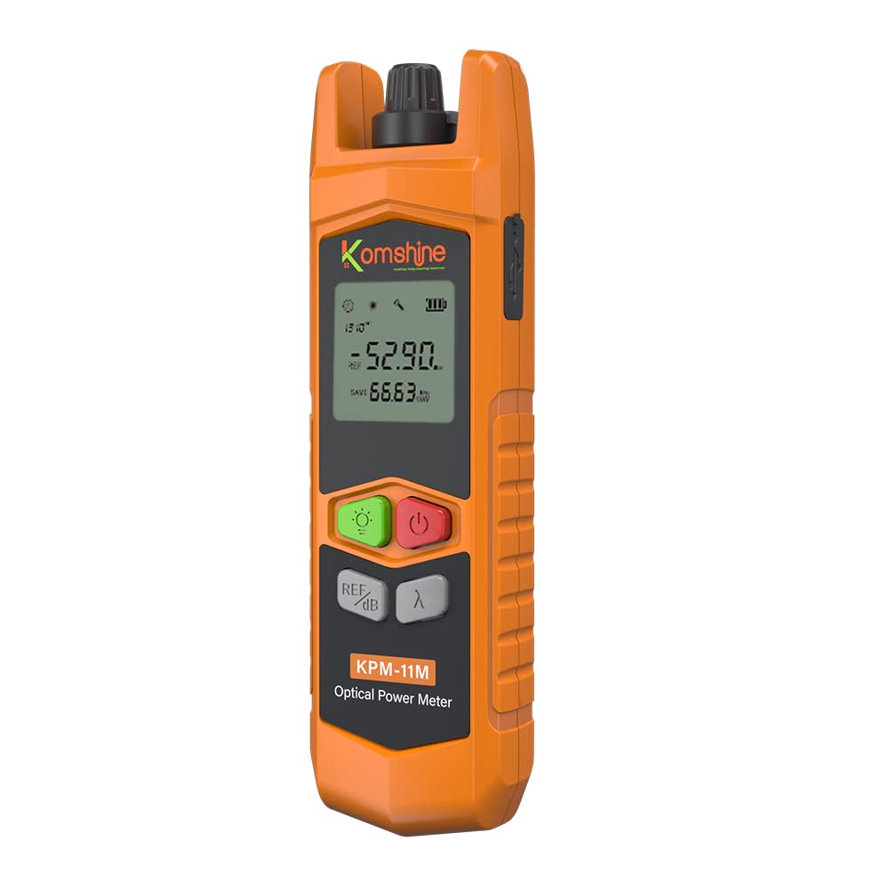 -50+26dBm Fiber Optic Loss Tester Optical Fiber Power Meter Komshine KPM-11M 2.5mm Universal Connector