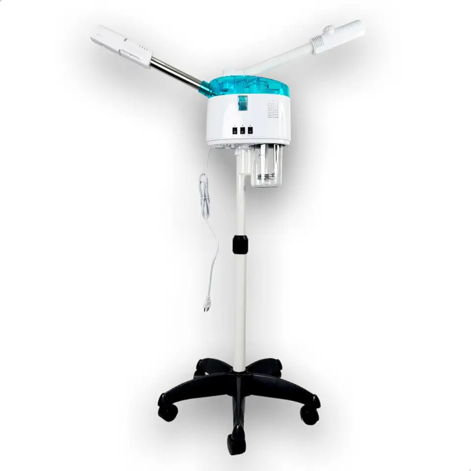 K.SKIN, Vaporizador, Quente, Frio, Ozônio, Facial, Vapor, Limpeza, Pele, Cabelos, Cravos, Impurezas, Acnes, Poros, Bico, Aparelho (Branco 220v)