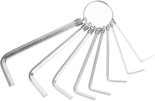 DOITOOL Juego de llaves inglesas, 8 piezas, herramienta de reparación de bicicletas, kit de reparación de conductor, chapado en plata, acabado de