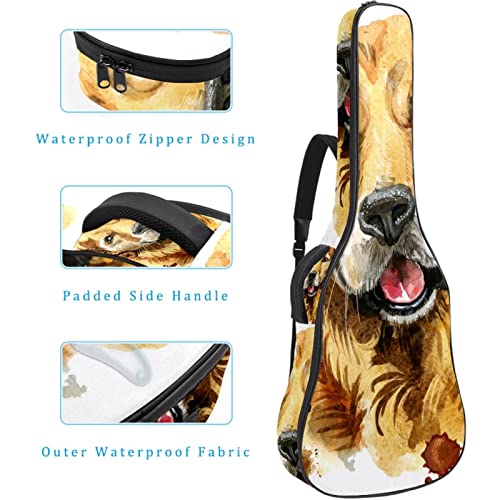 Hondank Housse imperméable pour guitare acoustique avec double bandoulière et poche aquarelle Motif plumes de tigre et… - Les Beatles, Paul McCartney, John Lennon, RIngo Starr, George Harrison Hondank Housse imperméable pour guitare acoustique avec double bandoulière et poche aquarelle Motif plumes de tigre et… – Image 5