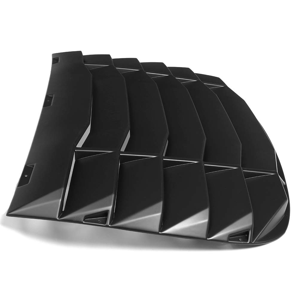 Fit 03-07 Infiniti G35 Coupe Unpainted ABS Plastic by Rear Window Louver | IKON MOTORSPORTS Matte Black product thumbnail 6