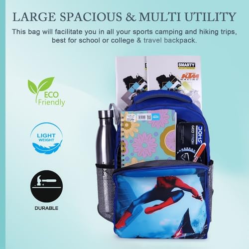 Image of GOOD STAR Polyester kids Primary School Backpack, 30 Litres, Cartoon Print, for Nursery to 5th Standard Boys and Girls Tuition Lightweight cartoon Bag