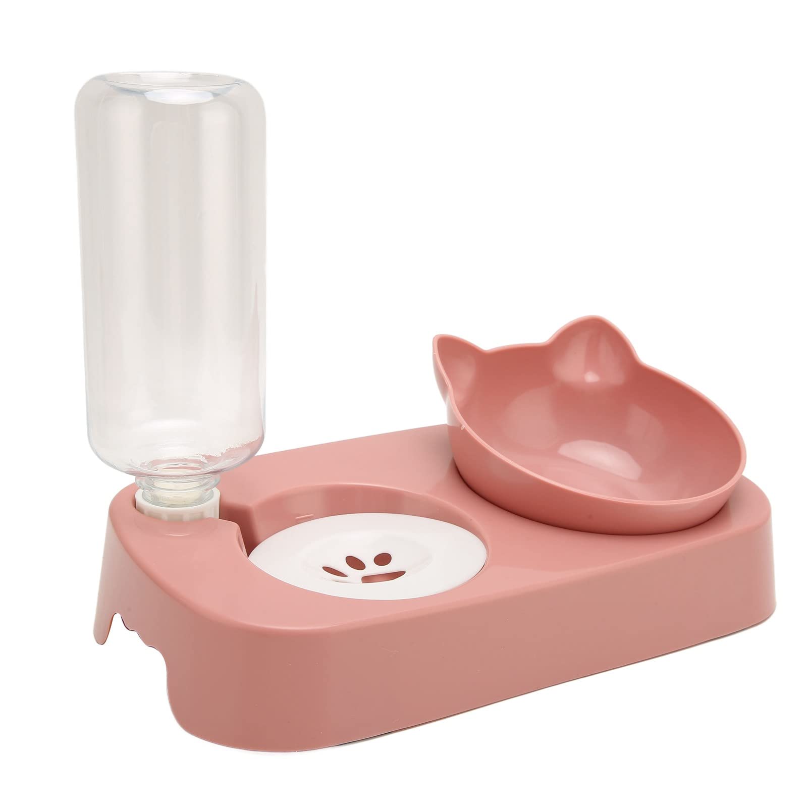 Tnfeeon Ciotole doppie per cani e gatti, set di ciotole per acqua e cibo per animali domestici con dispenser automatico di acqua bottiglia ciotola staccabile per cani di piccola taglia e gatti gattini